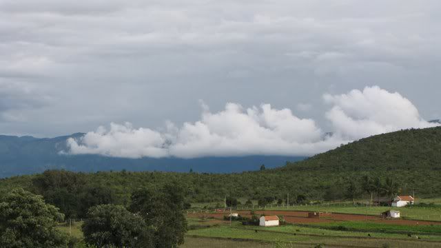 cloud and hill