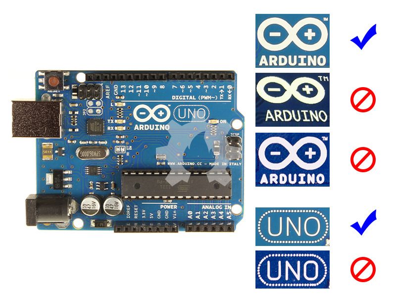 Logo Huruf Arduino Original dan Bajakan