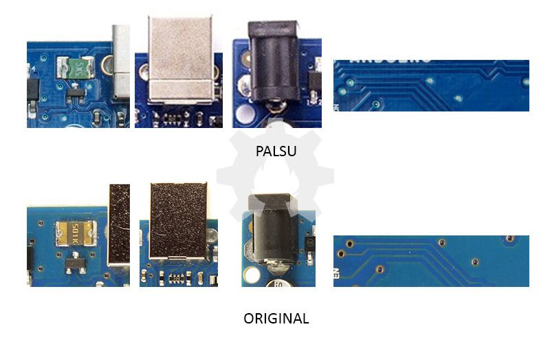 Jalur Komponen Arduino Original dan Bajakan